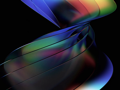 Abstract animation 3d abstract animation background blender branding calm colorful cover design elegant endless glass iridescent looping motion graphics refraction render shape