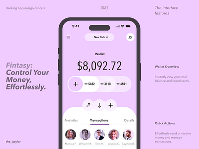 Fintasy — Bank App concept banking concept fintech inspiration interface mobile ui ux