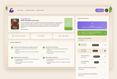 Full Power Kegel Courses | Course Detail design figma ui ux web