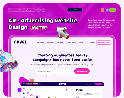 AR - Advertising Website Design landing page design website design