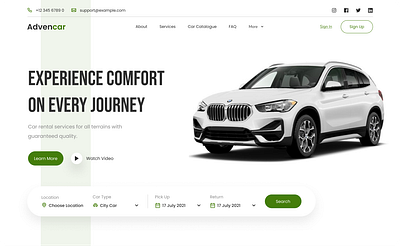 Car rental website car booking car rental car rental services car website figma rental ui ui ux web design website