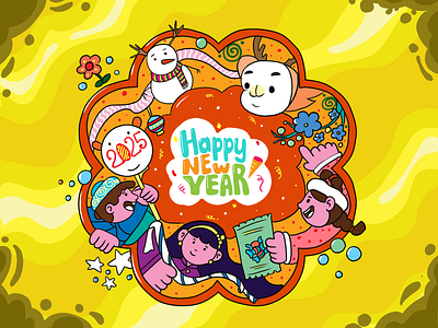 Happy New Year: The Spirit of the New Year ✨ branding digital art drawing happy new year illustratin illustration illustration drawign