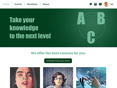 e-Learning Hero Section design education hero section illustration school ui ux vector
