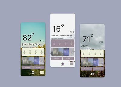 Daily UI: Day 37 Weather App dailyui ui design