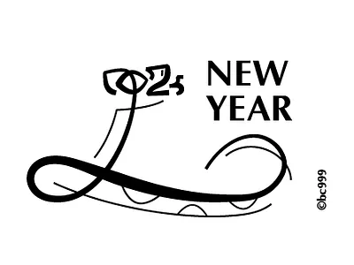 2025 2025 animal bw design illustration logo new year snake