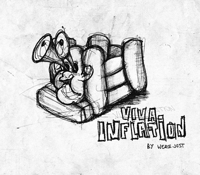 Viva inflation design folkart illustration outsiderart ui