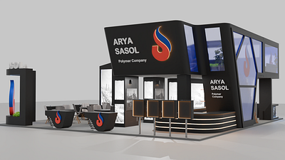 Arya Sasol Booth Exhibition 3d 3dmodeling booth boothdesign exhibition graphic design