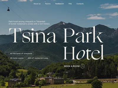 Historical hotel design graphic design ui