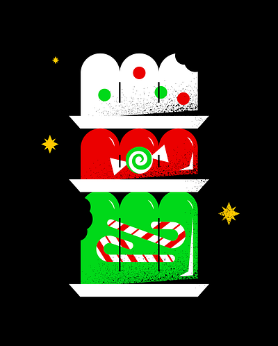 Christmas Jell-O! adobe adobe illustrator christmas color design designer freelance happy holidays happyholidays holidays illustration illustrator simple vector vector art