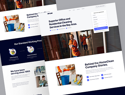 Landing Page Design For Cleaning Agency cleaning cleaning agency design landing page marketing service uiux user interface web design website