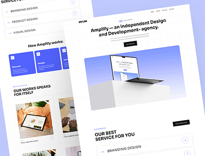 Agency Website Design - Landing Page Design agency business corporate landing page marketing startup uiux user interface web design website