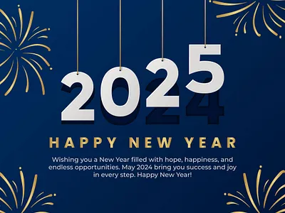 Happy New Year | New Year Post Design happy new year illustration new year new year post design photoshop post design poster design social media social media post