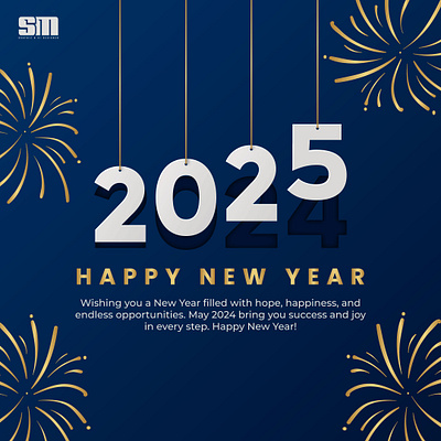 Happy New Year | New Year Post Design happy new year illustration new year new year post design photoshop post design poster design social media social media post