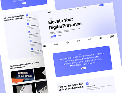 Digital Agency Website Design - Landing Page agency corporate digital digital agency landing page marketing uiux user interface web design website