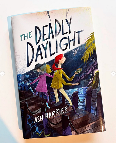 The Deadly Daylight Cover & Hand-Lettered Title book book cover character design hand lettering illustration illustrator mystery teen novel ya novel