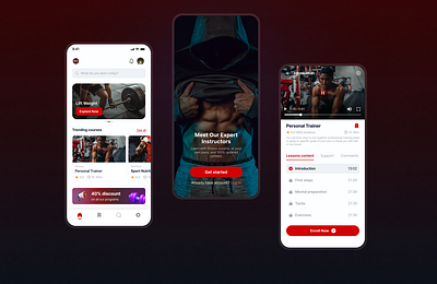 FITNESS MOBILE APP figma fitness mobile app ux design