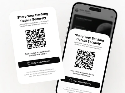 QR Code Screen - Share Your Banking Details Securely banking digitalbank qrcode qrpage qrscreen secure securebank transfermoney