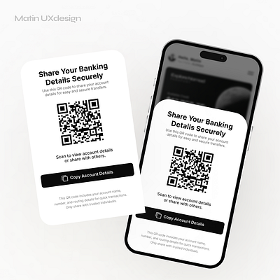 QR Code Screen - Share Your Banking Details Securely banking digitalbank qrcode qrpage qrscreen secure securebank transfermoney