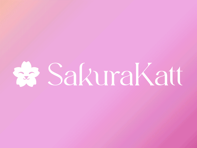 SakuraKatt | Brand Design for a VTuber apparel character content creator gaming livestreaming logo logo design streamer tshirt twitch video games vtuber