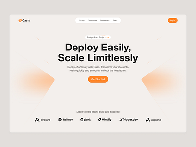 Oasis Website design landing page saas saas landing page saas web saas website ui ux web design web site