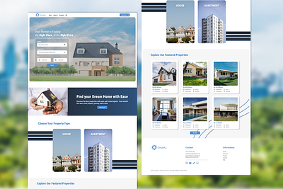 OmahKu - Real Estate Web Landing Page home landing page real estate ui ux website