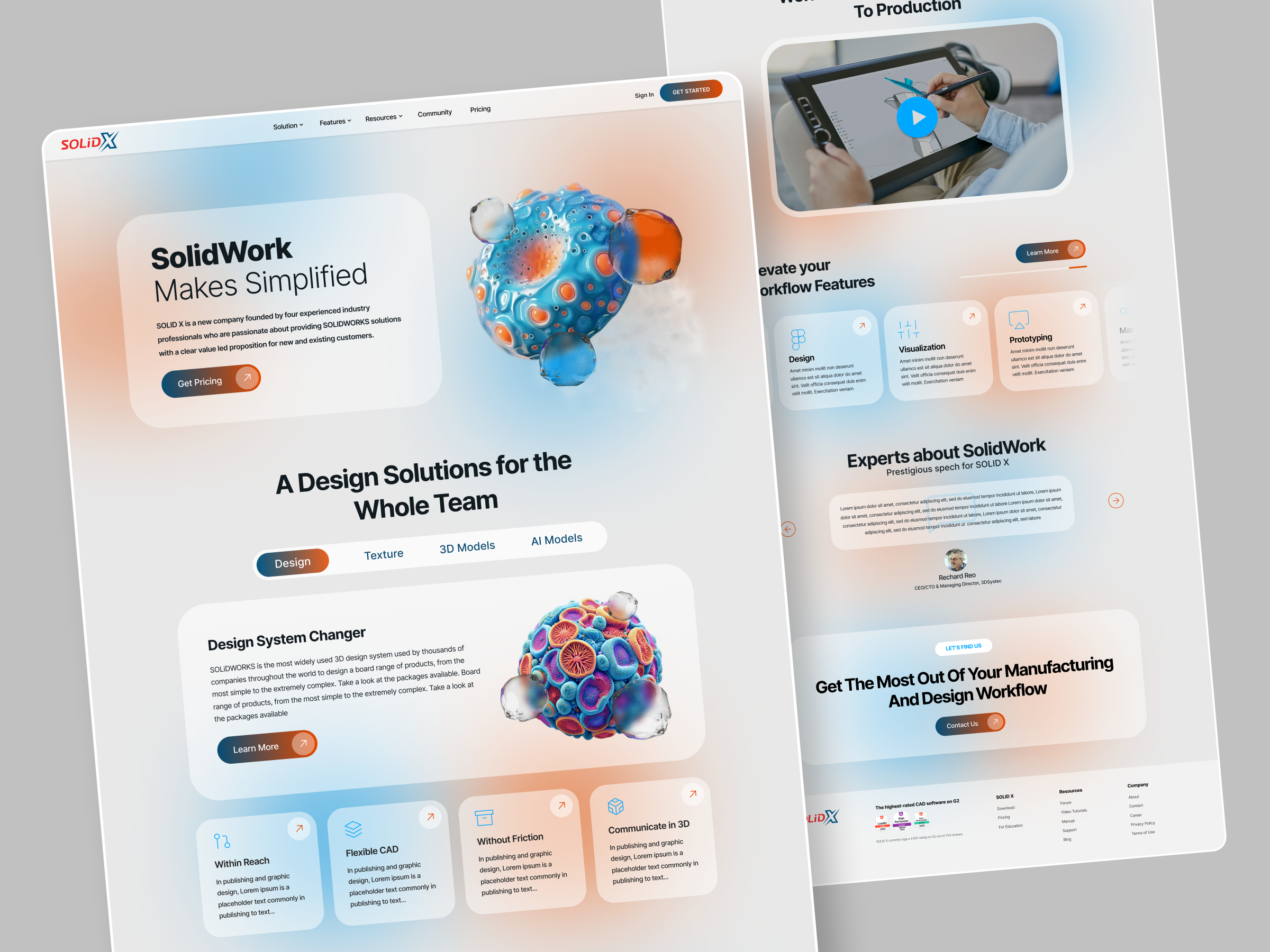SOLIDWORKS® with the 3DEXPERIENCE® branding custom website design figma figma layout figma mockup figma prototype figma website landing page layout design mockup design product design template design ui web design web template website concept website design website mockup website template