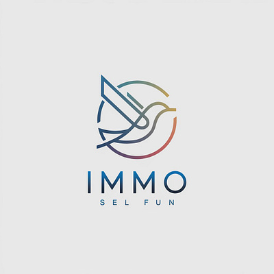 Immo Logo bird logo branding geomatric logo immo logo logo minimal