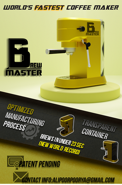 Brew Master (3D design+ Poster Design+ Logo Design) 3d 3d design 3d modeling blender flyer graphic design illustrator logo logo design photoshop poster