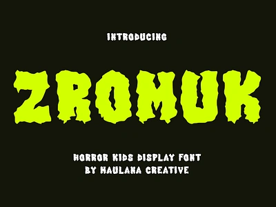 Zromuk Kids Game Font animation branding design font fonts graphic design illustration logo magazine font nostalgic scary font webfont