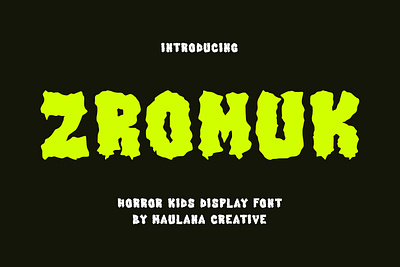 Zromuk Kids Game Font animation branding design font fonts graphic design illustration logo magazine font nostalgic scary font webfont