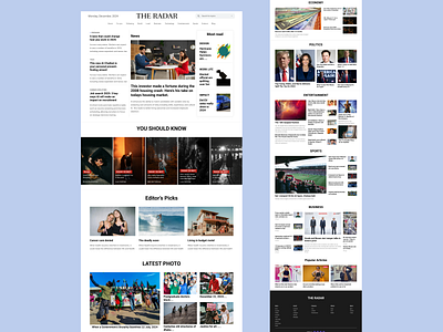 News Website(Blog) blog dribbble figma landingpage newspaper personalblog projects responsive ui uiux ux website