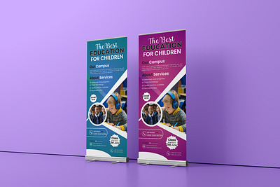 Educational rollup banner design banner branding business creative design dl educational educational rollup banner design graphic design poster rollup rollup banner stand poster