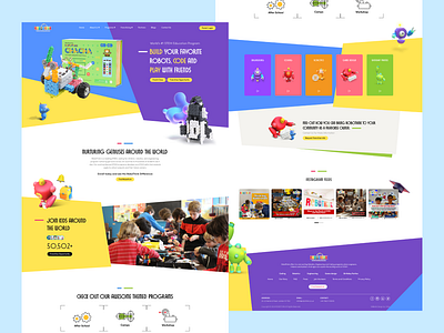 Robothink Children Robotic Learning School 3d animation branding logo ui