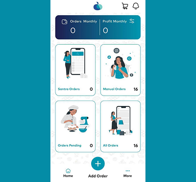 Santra: Market place of Homemade food adobe xd branding collaboration design figma graphic design illustration mobile app design research testing ui ux