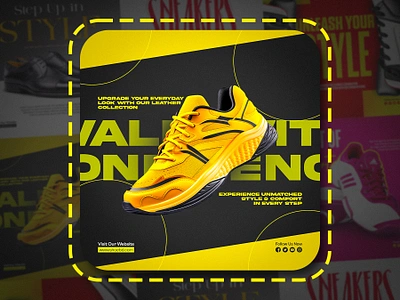 MODERN SOCIAL MEDIA POSTER DESIGNS - SHOES 3d animation branding fashionable shoe poster layouts graphic design logo motion graphics ui