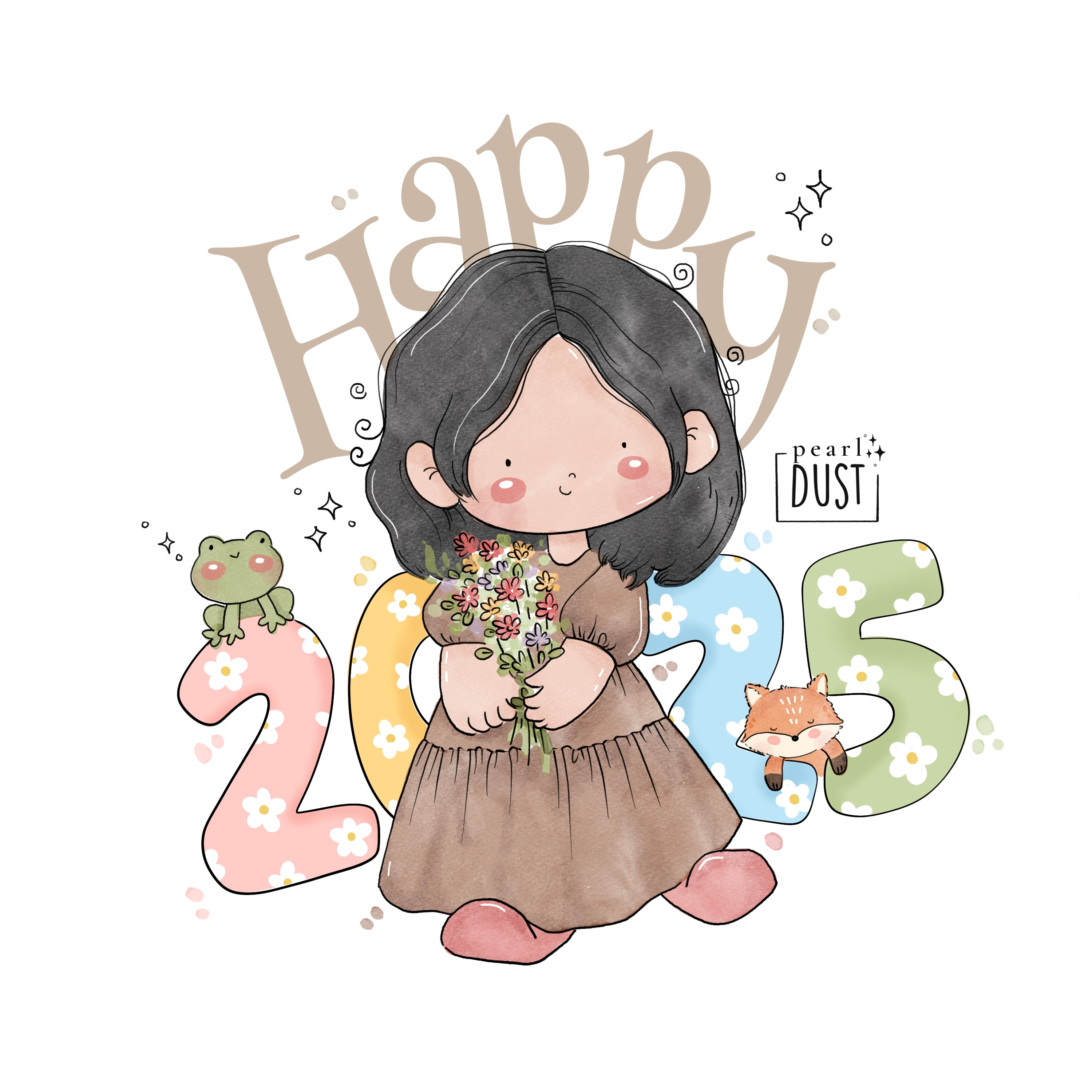 Happy 2025 artist character art character design chibi illustrations childrens book illustrations cute illustrations design drawings happy new year happy new year 2025 illustrator kids illustrations kids illustrator new year art new year illustration picture book illustrations procreate procreate art