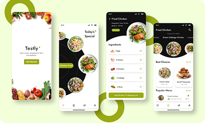 "Testly - Clean Cuisine, Redefined" appconcept appprototyping cleandesign culinaryapp digitalmenu foodappdesign fooddelivery healthyeating ingredienttracker interactivedesign mealplanner minimalistui mobileappui mobileuikit moderndesign productdesign recipeapp uiuxdesign userinterface vibrantaesthetics