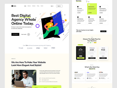 Agency Website Design agency agency landing page agency website digital agency landing page landingpage minimal design product design trendy ui ux web design website webui