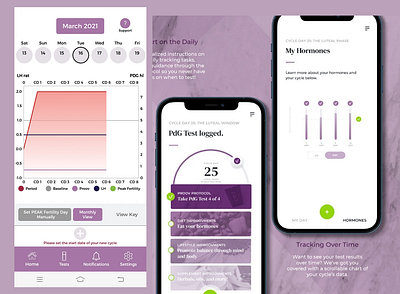 Proov Fertility & Menopause adobe xd design figma graphic design healthcare illustration logo manupause app mobile app design tracks ui ux