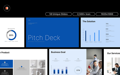 Minimal Pitch Deck PowerPoint Template. process