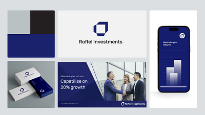 Roffel Investments Visual Identity brand guidelines brand identity branding consultancy consultant corporate design finance fintech graphic design high end logo logo designer minimal modern motion graphics premuim startup visual identity