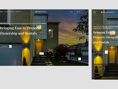 Real Estate Responsive Web Design figma landingpage propertywebsite responsivedesign ui webdesign