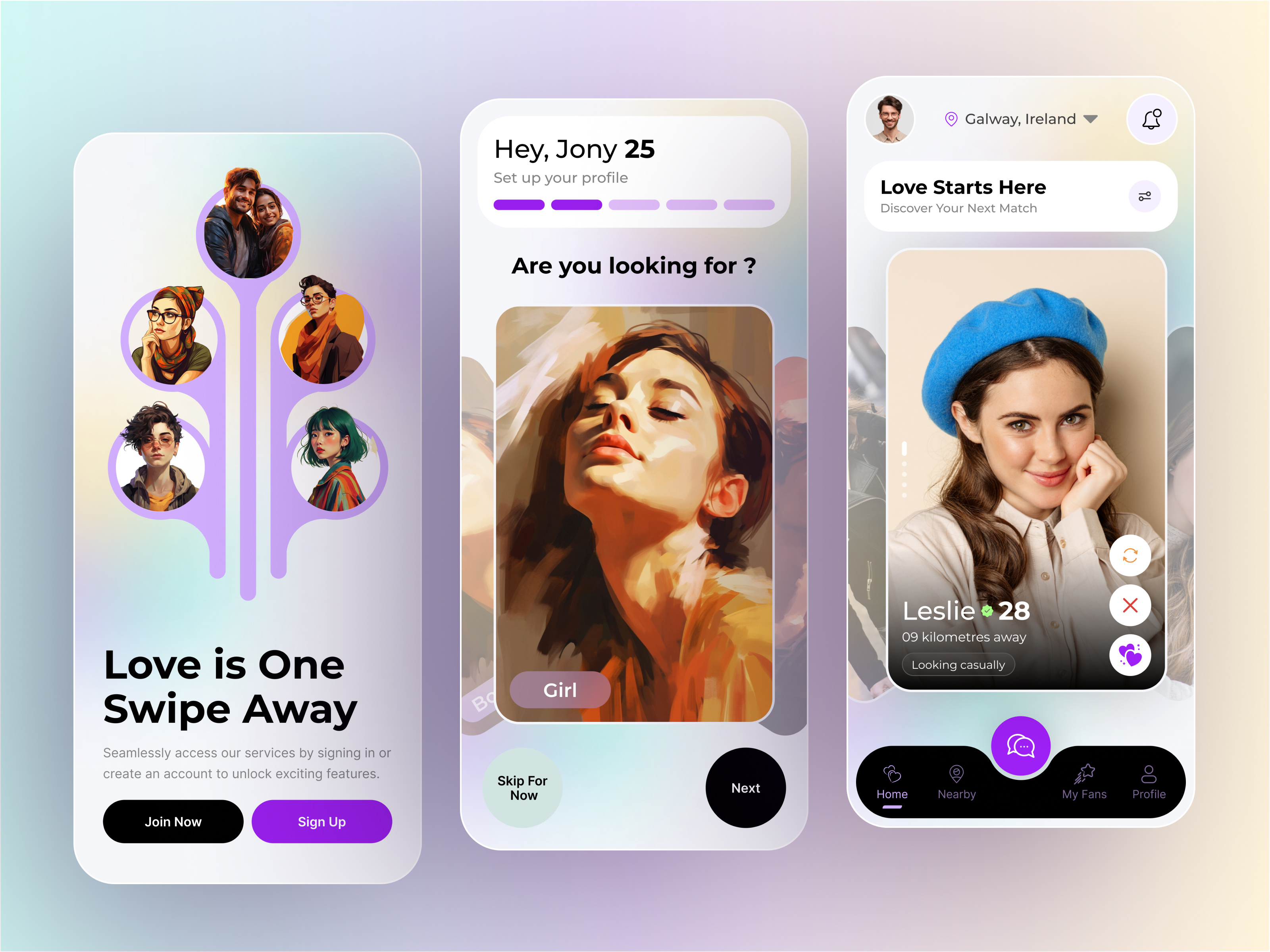 Example of Dating App UI Design – Finding Love Made Simple