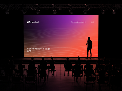 Conference Stage Mockup branding conference graphic design mockup mockuply presentation