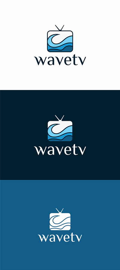 Wavetv logo branding design graphic design live logo logodesigner sea tv water wave