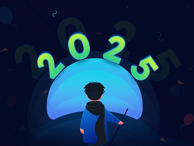 Happy New-Year!!!! 2025 art illustration newyear tahun baru ui ux xmass новий рік новый год سال نو नया साल