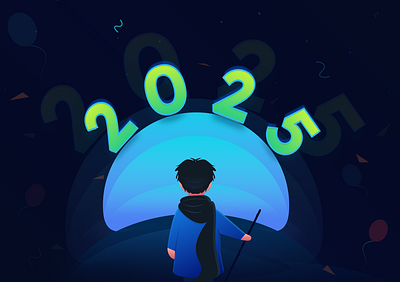 Happy New-Year!!!! 2025 art illustration newyear tahun baru ui ux xmass новий рік новый год سال نو नया साल