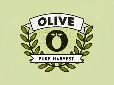 vintage olive logo branding graphic design harvest logo olive pure ui vector