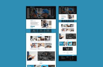 Plumbing Company Home Page figma landing page ui web design