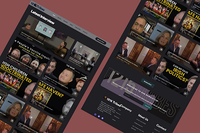 Latest Interview Dark Theme Website graphic design logo ui